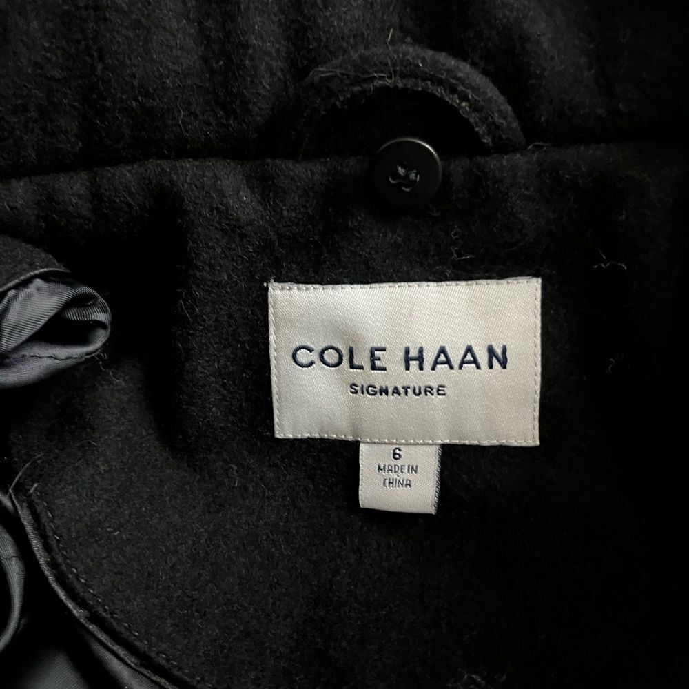 Cole Haan Black Utility Jacket with Gold Accents - Picture 6 of 7